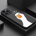 thumbnail image 3 of Compatible with iPhone Case,Matte Cute Funny Doubt Duck Silicone Bumper Camera Lens Protection Soft Shockproof Cover Phone Case (White,iPhone 13 Pro), 3 of 6
