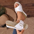 thumbnail image 2 of Viluyesy Womens Slide Wedge Sandals, Casual 2026 Slip-On Open Toe Summer Fashion Platform Shoes White US7.5, 2 of 9