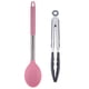 thumbnail image 1 of Juego de utensilios de cocina de silicona de cocina de 2 piezas, mango colorido de acero inoxidable de silicona, resistente al calor, 1 of 5