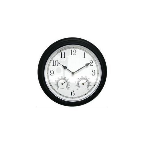 CHANEY INSTRUMENT CO 13.5" BLK Ind/Out Clock 01028A1