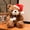 Brown-Christmas, variant on BOSALY 9" White Bear Plush Toys - Bear with Christmas Hat, Cute Bear Stuffed Animals, Christmas Decoration for Home, Perfect Birthday Christmas Gifts for Her