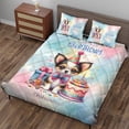 thumbnail image 3 of Happy Birthday Cute Puppy Chihuahua with Cake Gifts Party Hat Quilt Bedding Set Dog Lover Gifts Idea 1 Blanket Bed Cover 2 Pillowcases - 00029, 3 of 5