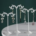 thumbnail image 3 of 3x Iron T Bar Earring show metal black Necklace Jewelry Display Stand Rack White-Wave, 3 of 9