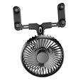 thumbnail image 3 of jiaping Car Fan Air Circulation Fan 3 Speeds Low Noise Auto Cooling Fan Electric Car Fan, 3 of 9