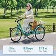 thumbnail image 3 of VIRIBUS 24 Inch Adult Trike 350W Dual Chain Electric Tricycle 36V 10Ah Green, 3 of 9