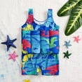 thumbnail image 3 of GYRATEDREAM Boy Girl One Piece Buoyancy Vest Swimsuit 2-6Y Toddler Kids Dinosaur Flotation Swimwear, 3 of 6