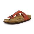 thumbnail image 3 of Cushionaire Leah Thong Sandals for Women - Cork Footbed Flip Flops for Women with Memory Foam and Adjustable Buckle Strap, 3 of 24