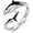 B01-Shark, variant on Ocean Open Ring 925 Sterling Silver Orca/Killer Whale/Shark/Manta Ray Adjustable Ring Animal Lovers Jewelry Ocean Gift for Friend/Daughter/Mother, Size 7