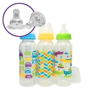 (4 pack) (4 Pack) Parent's Choice BPA Free Baby Bottle - 9 oz (1 Bottle, Colors may vary)
