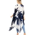 thumbnail image 3 of Lana Roux Women's Lightweight Boho Layering Kimono (One Size, Navy), 3 of 4