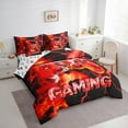 thumbnail image 3 of Manfei Kids Gamepad Controller 7-Piece Twin Bedding Sets,Console Video Gaming Bedding Comforter Set,Red Black Sheet Sets For Boys,Luxury Bedroom Decor Reversible, 3 of 8