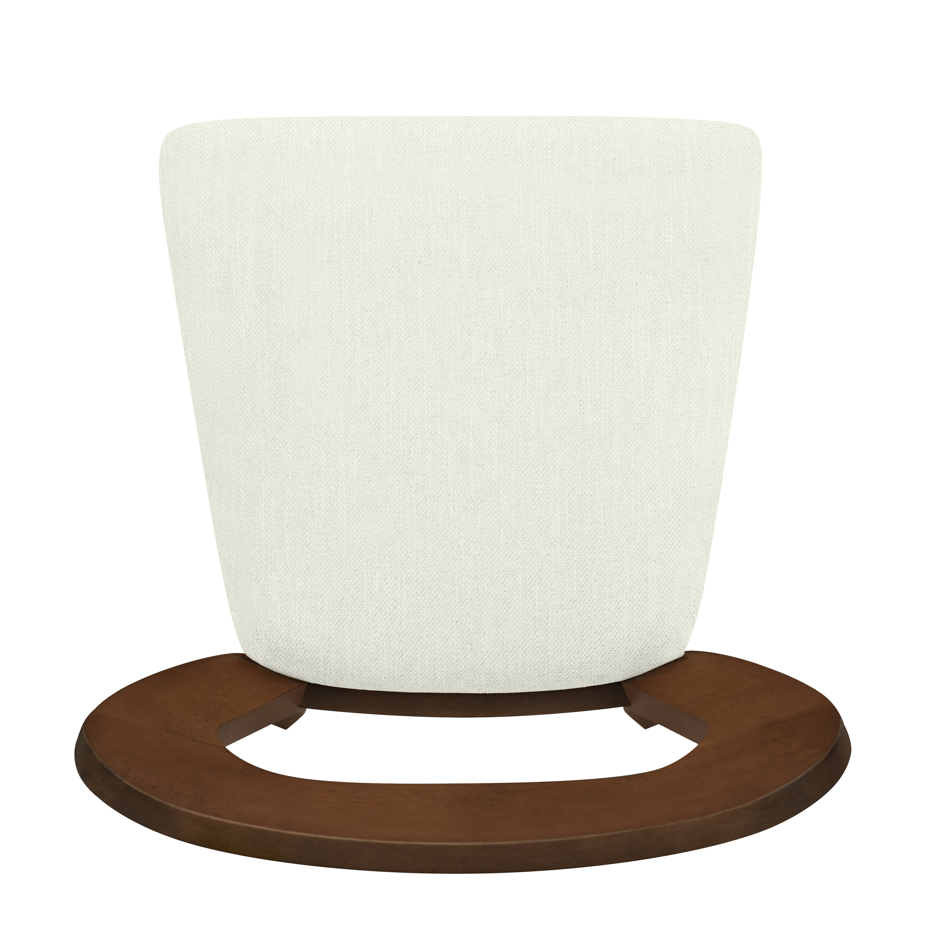Euroco Mid-Century Dining Chairs Set of 2, Upholstered Kitchen Side Chairs Accent Chairs with Wooden Legs for Living Room,Beige & Walnut