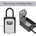 thumbnail image 2 of Key Lock Box Wall Mounted, Portable Lock Box for House Key, 5 Key Capacity, Weatherproof Resettable Code House Key Safe Security Lock Box for Outside Realtors Garage Spare (1 Pack), 2 of 8