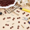 thumbnail image 4 of 1 Box 150Pcs Plastic Hinged Screw Covers Caps 0.22"/5.5mm Screw Snap Caps Folding Shutter Decorative Washer Cover Flip Tops for Covering Screw Heads Screw Protection Furniture Coconut Brown, 4 of 6