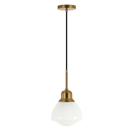 

Evelyn&Zoe Contemporary Pendant with White Milk Glass Shade