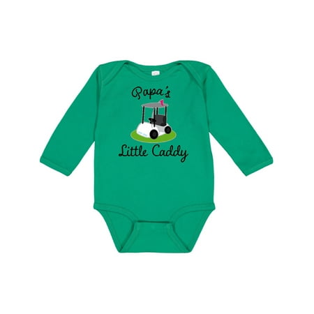 

Inktastic Papa Little Golf Caddy Gift Baby Boy or Baby Girl Long Sleeve Bodysuit