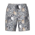 thumbnail image 4 of Lsque Mens Swim Trunks Cute Dog And Flowers Pattern - Bathing Suit Compression Liner - Beach Swim Shorts Swimwear - (S-3XL) - Stretch Quick Dry -, 4 of 9
