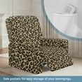 thumbnail image 2 of SCRAWLGOD Brown Leopard Print Mushroom Star Moon Print Recliner Cover 4-Piece Recliner Chair Covers Lazyboy Recliner Cover Furniture Protector Cover with Storage Pocket Reclining Slipcovers, 2 of 7