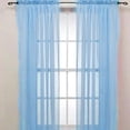 thumbnail image 2 of Groomer Solid Sheer Voile Window Treatment Curtains, 39.4” x 78.8”, 2 of 10