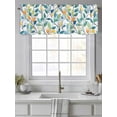 thumbnail image 2 of Fall Leaves Valances for Windows Watercolor Leaves Green Yellow Pastoral Kitchen Valance Curtain Rod Pocket Small Curtains for Cafe Bathroom Laundry Basement 60" x 18", 2 of 8
