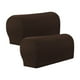 thumbnail image 1 of 2 fundas elásticas para reposabrazos, fundas para sillón reclinable, cómodas, resistentes y lavables para sillas, sofás y sillones. Café oscuro, 1 of 8