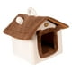thumbnail image 5 of Cama para gatos, caseta para perros, escondite, perrera, suministros para mascotas, caseta para perros pequeños, casa para gatos, Marrón, 5 of 9