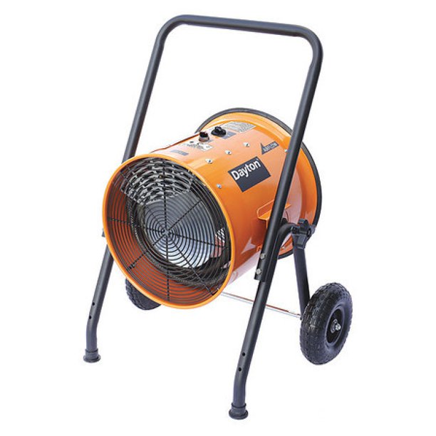 DAYTON 1RKT4 Portable Electric Salamander Heater, 15KW, 480V AC, 3