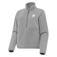 thumbnail image 2 of Women's Antigua  Gray Dallas Cowboys Figure Half-Zip Sweatshirt, 2 of 4