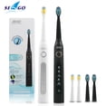 thumbnail image 2 of Cepillo de dientes eléctrico sónico Seago SG-507 para adultos, cuidado bucal, blanqueamiento dental, masaje de encías, 5 modos, cepillo de dientes recargable a prueba de agua, 2 of 5