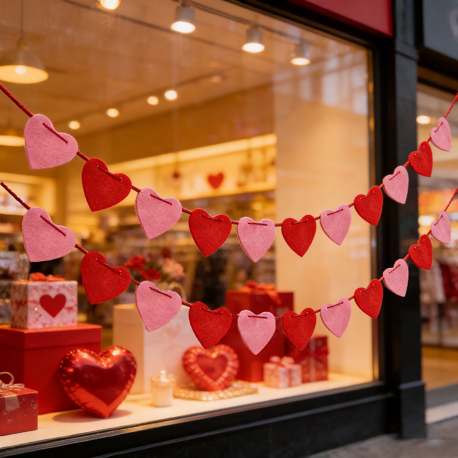 Heart Valentine's Day Garland Banner 12 Pack Valentines Day Decorations Party Favors for Door Wall Classroom School Home Anniversary Wedding Engagement Party Office Wall Decorations Supplies
