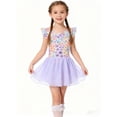 thumbnail image 2 of Aideaone Ballet Leotard for Girls Toddler Dance Dress Outfit with Skirt Ruffle Sleeve 3-8Y, 2 of 7