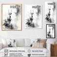 thumbnail image 4 of Designart "Charcoal Oriental Gazelle Sketch I" Japanese Floater Framed Canvas Print, 4 of 7