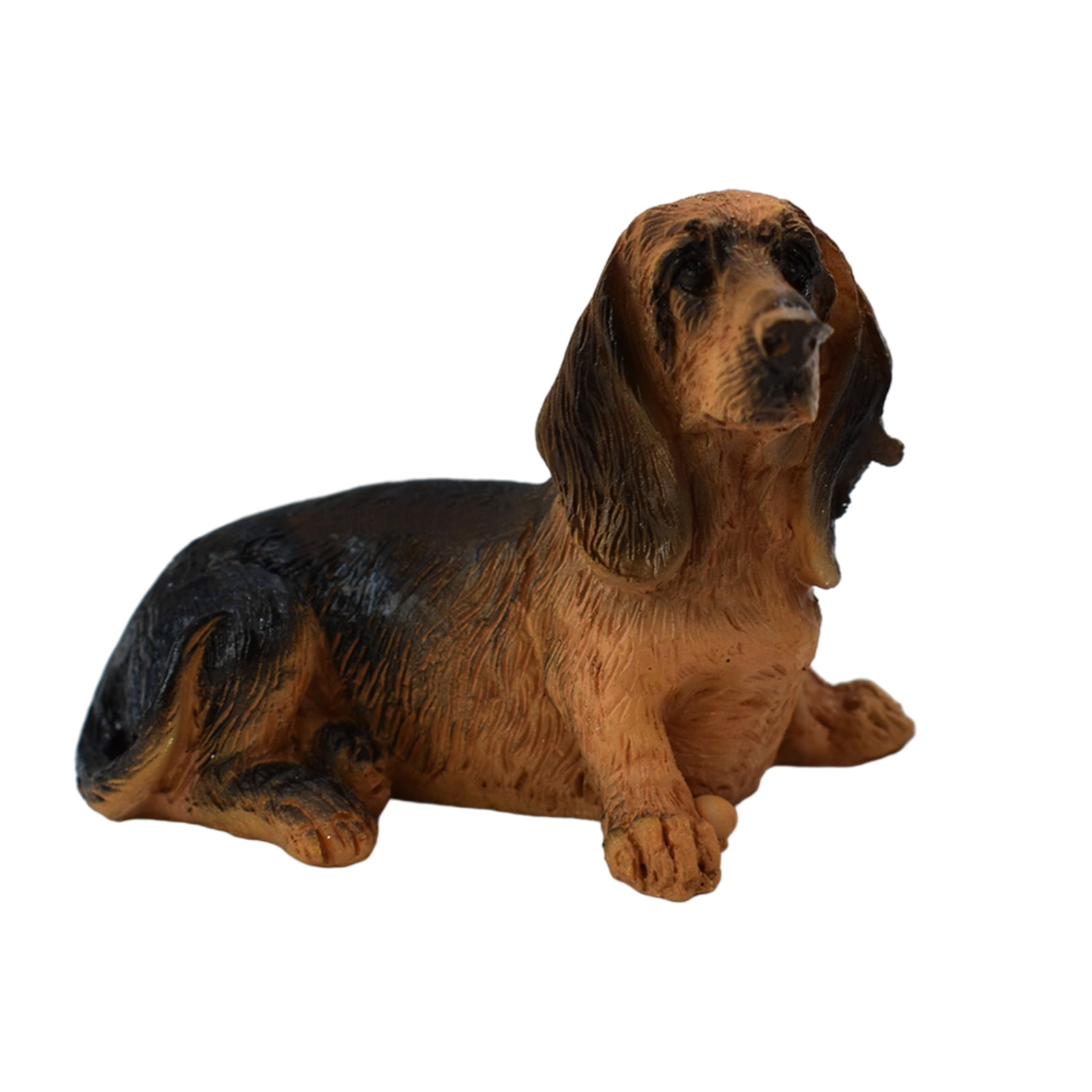 Miniature Dollhouse Brown Dachshund Dog 1:12 Scale New 
