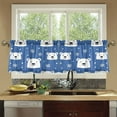 thumbnail image 4 of Yayeee Kitchen Curtains Set of 2 Light Filtering 57"x24" Over Sink Window Panels, White Polar Bear, 4 of 7