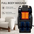 thumbnail image 4 of Full Body Massage Chair, PU Leather Zero Gravity Massage Chair with Bluetooth Speaker, Airbags and Foot Roller, 6 Fix Point Rollers Recliner Chair for Home, Office, Gold, 4 of 8