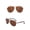 Bronze frame brown, variant on Polarized Sunglasses for Men, Retro Metal Frame, UV Protection, 60mm Lens Width, Model 1879