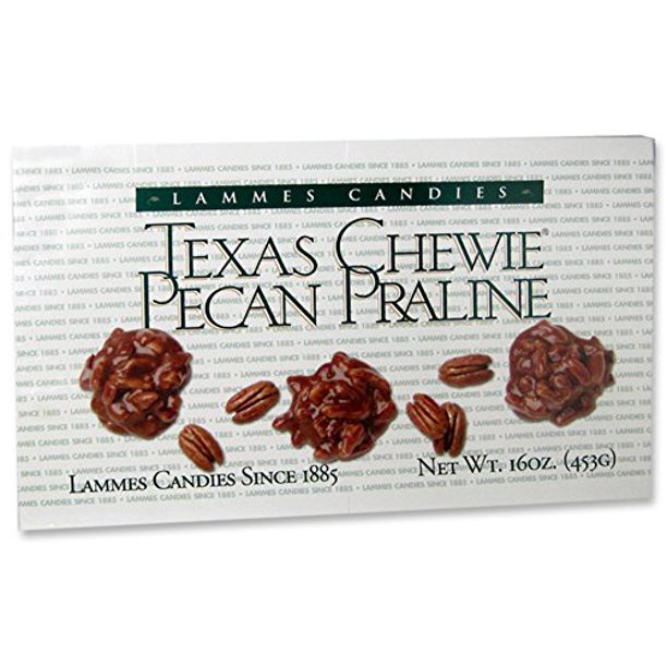 Lammes Candies Texas Chewie Pecan Praline 16oz Caramel Pecans Pralines