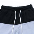 thumbnail image 5 of Owordtank Mens Summer Capris Flat Front Shorts Beach Color Block Cotton Bermuda Shorts, 5 of 7