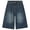 Dark Blue, variant on Men's Baggy Jean Denim Shorts Y2K Jorts Cargo Ripped Elastic Waist Casual Streetwear Summer
