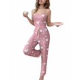 thumbnail image 2 of MEICHEN Pajamas for Women Set Women's Summer European and American Vest and Pants Suit Fold Printed Casual Suit Women's Essentials Fashion Sleepwear, 2 of 9