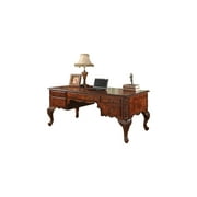 Best Master CDExecutive 72" Wood Office Desk With Hand Carved Designs in Cherry