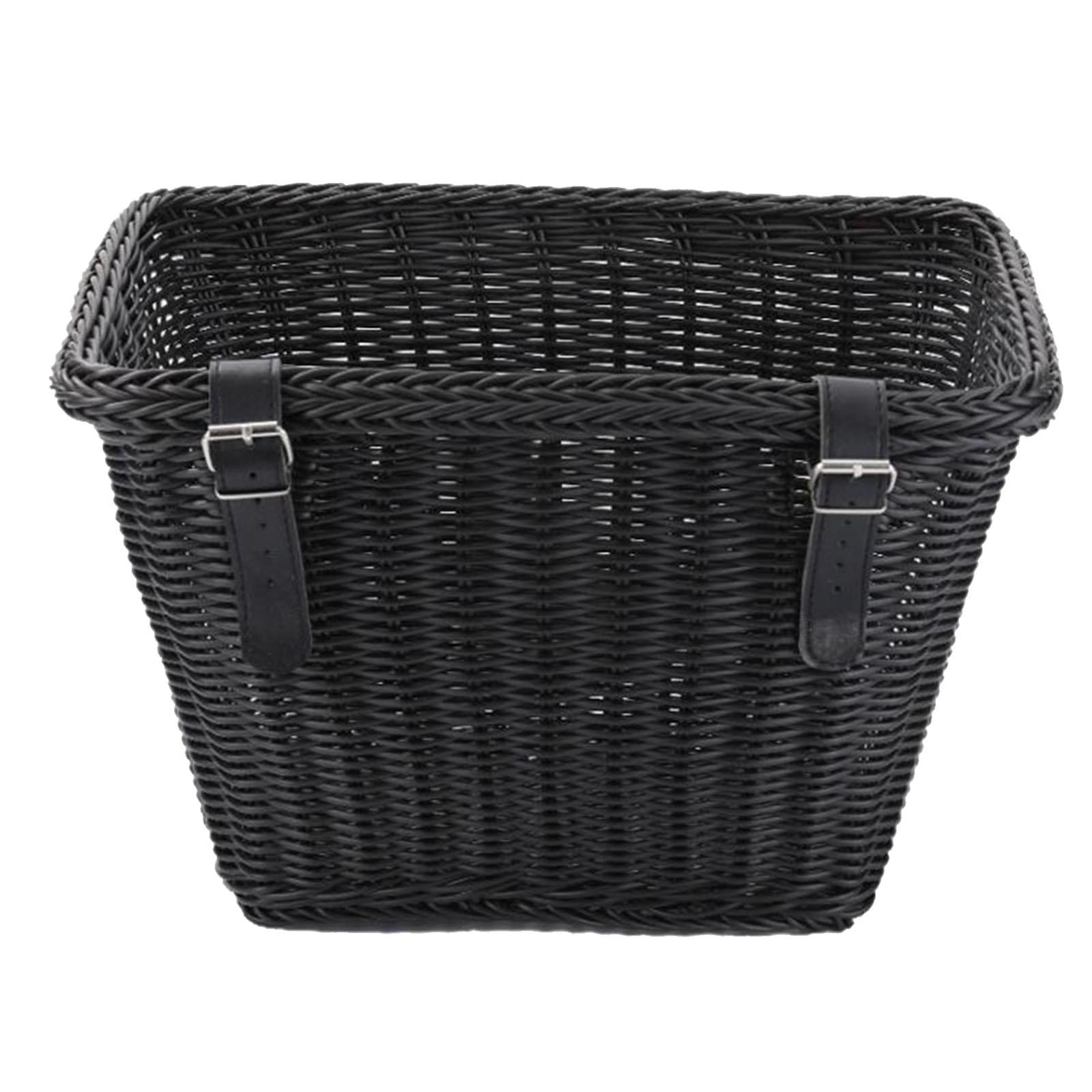 Baoblaze Bike Basket Large Capacity Portable Front Basket Accessories Black