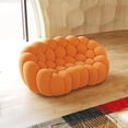 thumbnail image 6 of Sodrens Modern Lazy Floor Sofa,79.53" Bubble Couch,Curved Football Sofa for Living Room,Office,Apartment,No-Assembly,Orange, 6 of 8