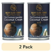 (2 pack) Blue Elephant Royal Thai Cuisine Shelf-Stable Coconut Cream, 165ml, Gluten Free