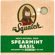 DR. SQUATCH SOAP CO. Dr. Squatch Natural Bar Soap for All Skin Types, Spearmint Basil, 5 oz