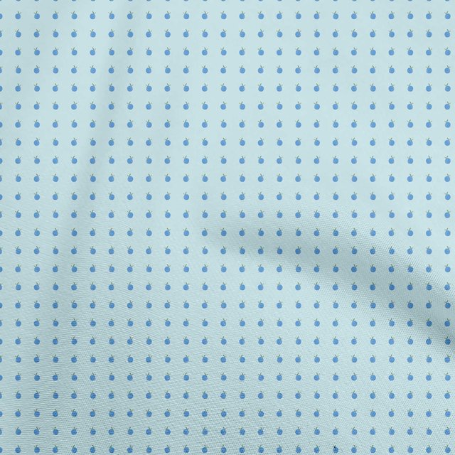 oneOone Rayon Light Blue Fabric Orange Sewing Material Print Fabric By The Yard 56 Inch Wide