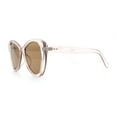 thumbnail image 6 of Womens Oversized Cat Eye Minimal Plastic Retro Diva Sunglasses Peach - Brown, 6 of 7