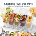 thumbnail image 5 of Ice Chilled Condiment Caddy with 5 Removable Containers, Lids, Tongs, and Salad Serving Tray, 5 of 8