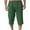 Green, variant on Ndbuld Mens Harem Capri Pants Beach Yoga Baggy 3/4 Shorts Casual Drawstring Summer Wide Leg Pants on Clearance Black 2XL