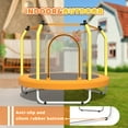 thumbnail image 2 of 55" Toddler Trampoline Indoor/Outdoor for Kids, Shinpt Mini Trampoline for Backyard, Recreational Trampoline with Basketball Hoop, Outdoor Toddler Toy with Enclosure Net, Indoor Bounce House for Gift, 2 of 9